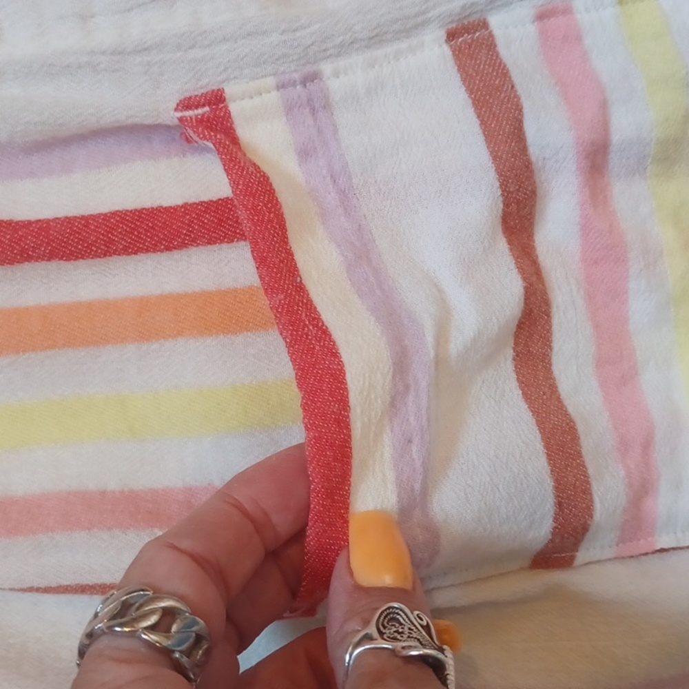 Aerie Multi-Color Striped Tie Romper - Picture 3 of 8